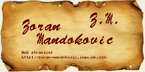 Zoran Mandoković vizit kartica